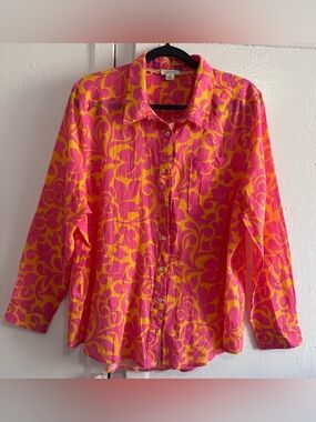 Sundance Pink and Yellow Button-Down Shirt